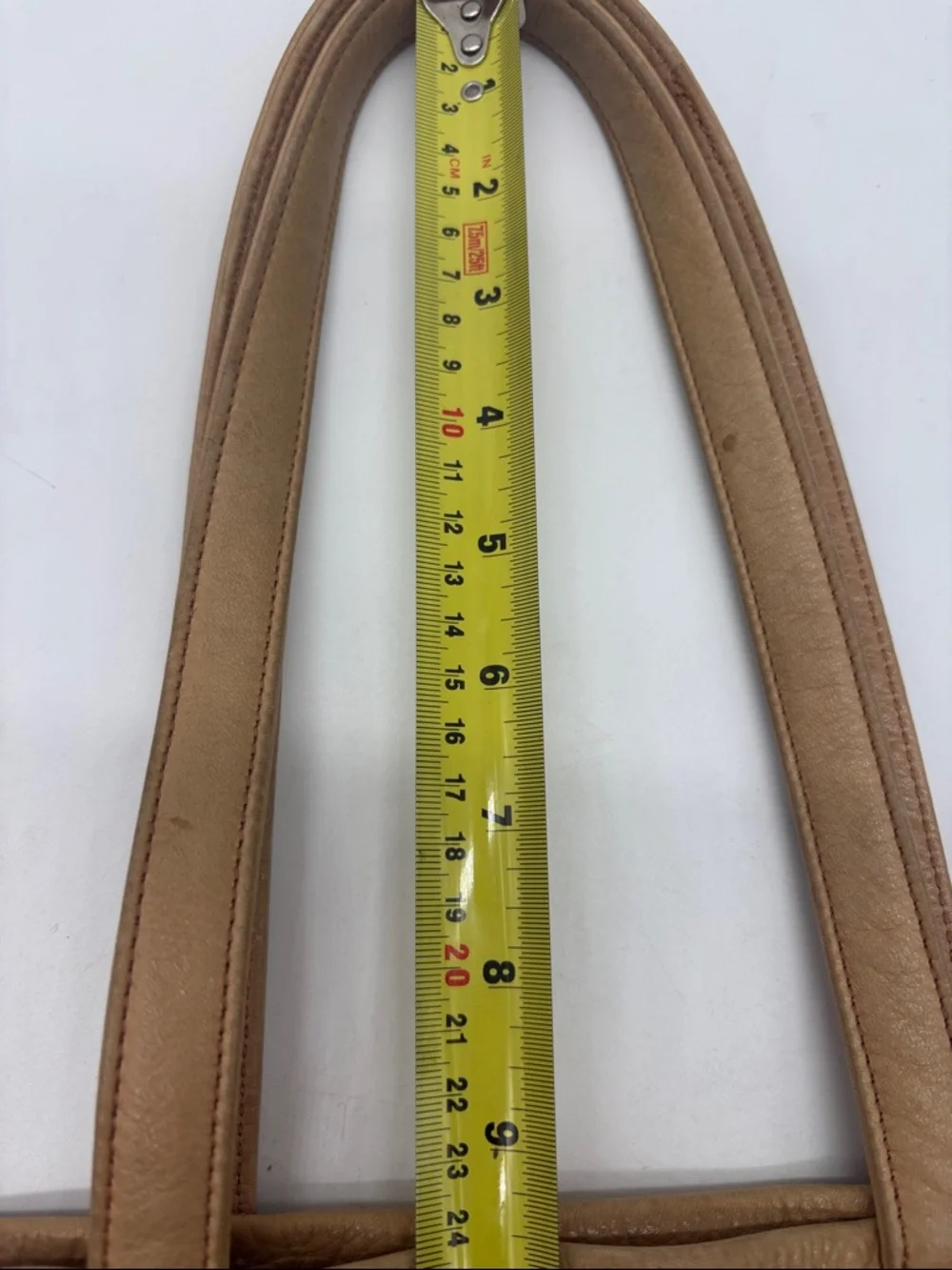 Baggu Leather Tote Bag in Tan - Classic Women’s Carryall As is condition - Picture 6 of 10